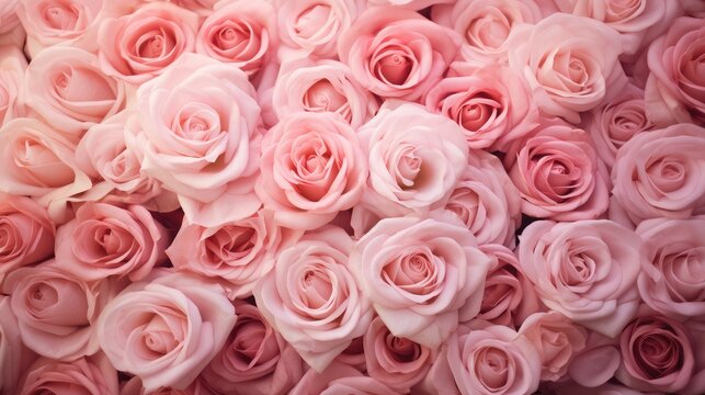 Roses stock photo close up pink rose flowers stock photo, in the style of pastel palette, 