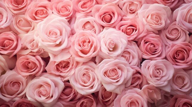 Roses stock photo close up pink rose flowers stock photo, in the style of pastel palette,