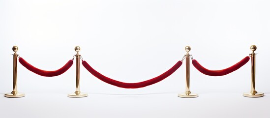 White carpet with red barrier rope