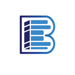 Letter B building logo template