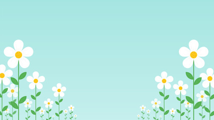 Collection of flower spring backgrounds. Vector illustration