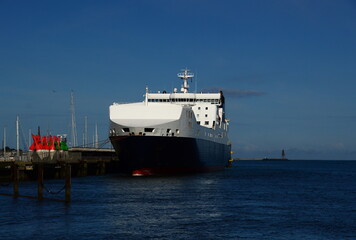 Ship in the Port of Cuxhaven, Lower Saxony