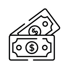 An icon of paper currency in modern style, well designed vector of banknotes