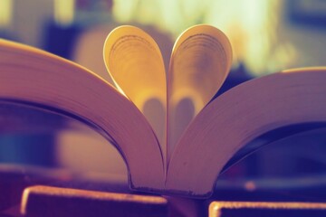 heart shaped book pages