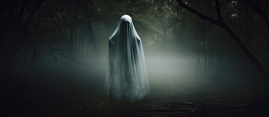 A supernatural ghost appears in this real photo.