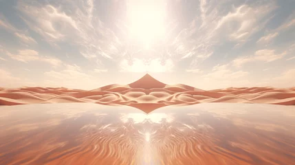 Rolgordijnen Abstract pattern in the sky over the desert. © ikkilostd