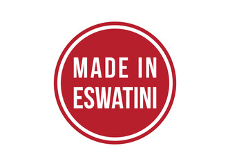Made in Eswatini red banner design vector illustration