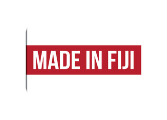 Made in Fiji red banner design vector illustration