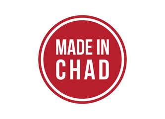 Made in Chad red banner design vector illustration