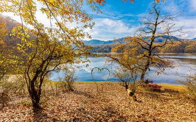 Khanbulan reservoir in December. Azerbaijan