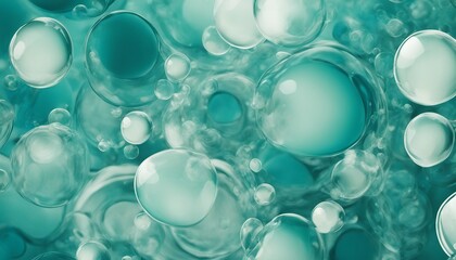 abstract background with blue and green bubbles