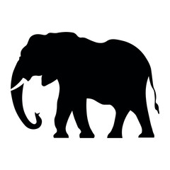 Elephant black icon on white background
