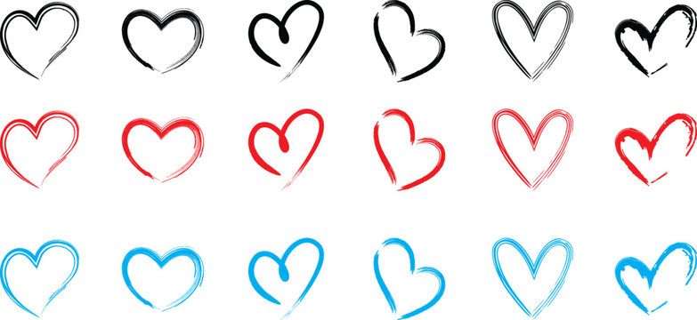 Naklejki heart illustration.heart design icon flat.Modern flat valentine love sign.symbol for web site design, button to mobile app. Logo heart illustration,Trendy vector hart shape