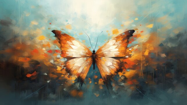 surreal flutter: dreamy painterly butterfly art