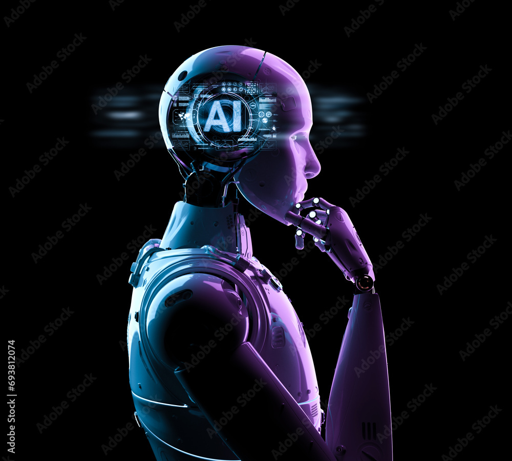 Poster ai robot think or compute