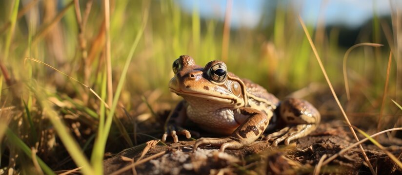 Meadow frog found in marshland at Presqu'ile Provincial Park in Ontario.