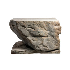 Stone rock isolated on transparent background.