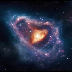 Nebula Love: Premium Quality Capture of a Starlit Heart in the Cosmos
