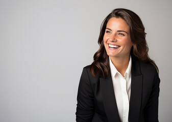 Young, Energetic Female Manager Candid Laughing Portrait , Genuine and Kind