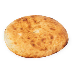 Round bread on a white background, isolated