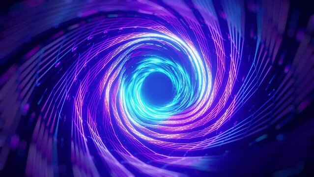 abstract epic colorful futuristic spiral tunnel animation, 4k vj dj music endless loop background