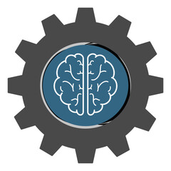 Simple gear wheel icon. Vector image