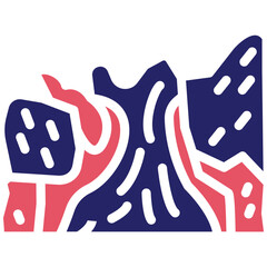 Waterfall Landscape Icon