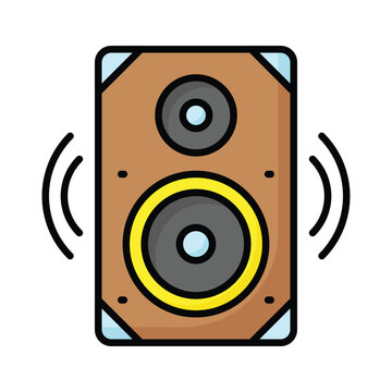 recommend clip art: Audio speaker vector design in in trendy style, isolated on white background