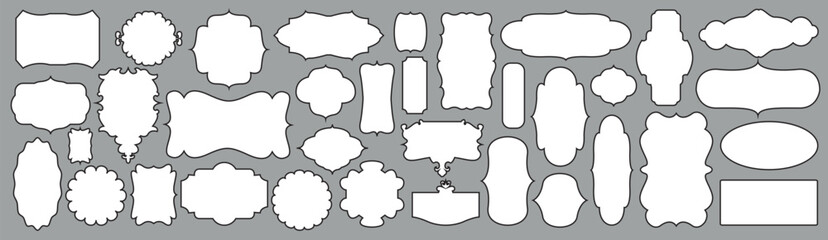 Decorative Vintage product label set. Borders and frames.