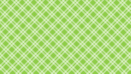 Fototapeta na wymiar Diagonal green and white plaid stripes background