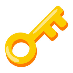 golden key game element illustration