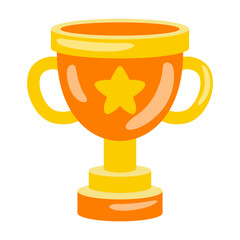 trophy winner game element illustration