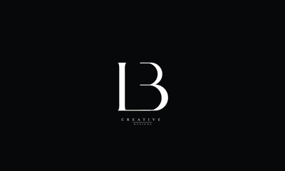 Alphabet letters Initials Monogram logo LB BL L B