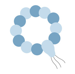 prayer beads hand drawn Illustration