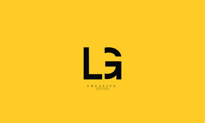 Alphabet letters Initials Monogram logo LG GL L G