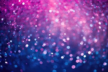 Abstract blue, purple and pink glitter lights background. Unicorn. Circle blurred bokeh. Romantic backdrop for Valentines day, womens day, holiday or event