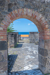 Ruines de la ville de Saint Pierre dans le nord de l'île de La Martinique, Antilles Françaises.