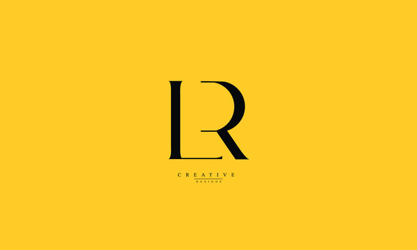 Alphabet letters Initials Monogram logo LR RL L R
