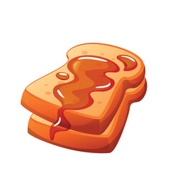 Illustration of cake with honey. Vector illustration