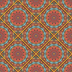 Ethnic Decorative Mandala Seamless Pattern