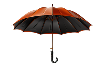 bright umbrellas. Good autumn mood. Health protection in rainy weather isolated on PNG Background. Generative Ai.