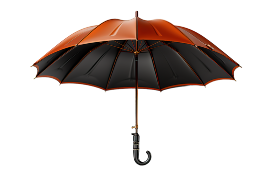 bright umbrellas. Good autumn mood. Health protection in rainy weather isolated on PNG Background. Generative Ai.