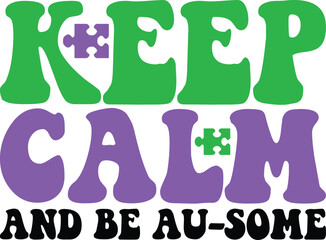 Autism retro svg design and digital download