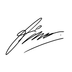 Fototapeta premium Abstract signature idea starting with the letter F. Vector with black writing color and transparent background.