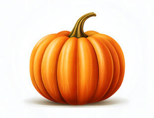 Obraz premium an orange pumpkin isolated on a white background
