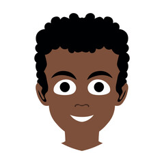 Black boy vector illustration on white background