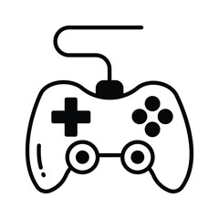 Game console or game controller, computer gaming, gamepad vector, icon of joystick gamepad