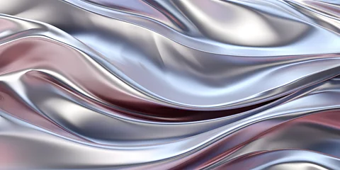 Rolgordijnen texture of  silver abstract image with waves © Lin_Studio