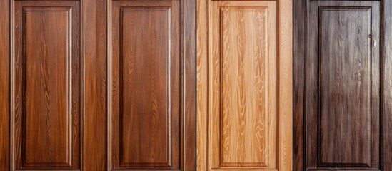 Painted wooden doors with prominent teak vein texture