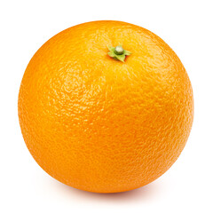 One orange isolated on white background